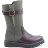 HEAVENLY FEET WOMENS ZIP BOOT - CHOCOLATE KHAKI